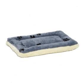 568499 No Homes For Pets Blue Paw Print Reversible Fleece Dog Bed Designed To Fit