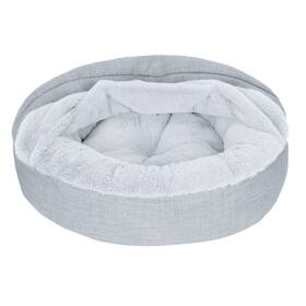 No 842229133837 Products Extra Small Plush And Performance Linen Hooded Donut Dog Cat Bed