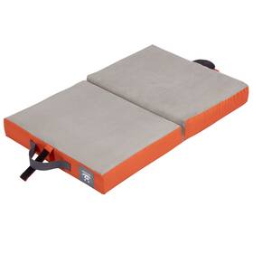 Bf00718 No Travel Dog Bed Small / Medium - Gray And Orange Washable Cover With Microsuede