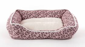 Eel22abc-bls No Deluxe Printed Microsuede Cuddler Pet Bed With Ultra-soft Plush Center - Cozy
