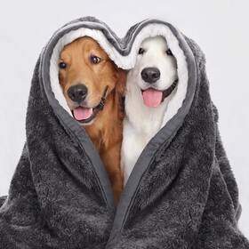 Nobleza 719138055029 Waterproof Dog Blanket Reversible Super Soft Warm Fluffy Sherpa Fleec