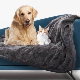 Nobleza 719138055036 Waterproof Dog Blanket Reversible Super Soft Warm Fluffy Sherpa Flee