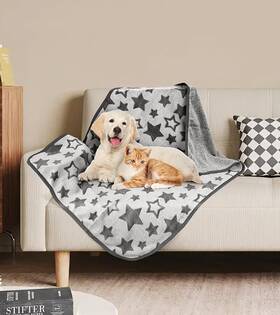 Nobleza 719138219926 Waterproof Dog Cat Blanket 3pcs Warm Soft Pet Set For Sofa B
