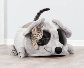 36290 Nobrand Lukas Plush Indoor Cat Condo With Sisal Scratching Surface And Removable