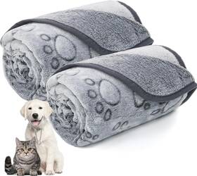 B-ap01 Nobrand Fleece Blanket For Small Medium Dogs - Cute Paw Print Bed Couch