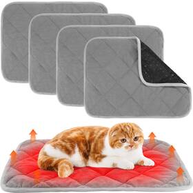 Jyy-novabright-0942 Novabright 4 Pack Self Warming Cat Bed Dog Heating Pad Soft Warm Thermal