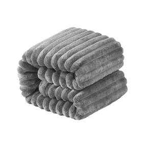 20200406mfrtblanket-grey Ntbay Flannel Fuzzy Toddler Blanket Fluffy Warm And Lightweight Reversible S
