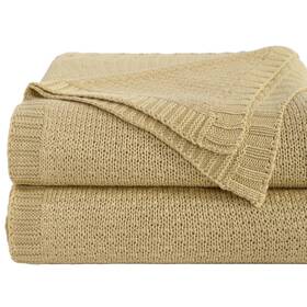 Ntbay 975176354353 Cable Knit Cooling Bed Blanket Soft And Breathable Oversized Twin