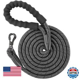 B0bjdvkk1v Ntr 15ft Heavy Duty Dog Leash Long With Swivel Lock Hook And Reflective Handle