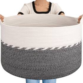 125l Oiahomy 717765827840 Extra Large Blanket Basket 25 Inch X 16 Jumbo Laundry Hamper Cot