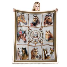 Onecmore 406523266825 Horse Blanket Gifts For Girls Women Daughter Friend - Dream Catcher Flower