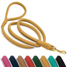 B0cxsw6nyj Oopsdoggy Reflective Rolled Leather Dog Leash 6ft Soft Training Lead Small Mediu