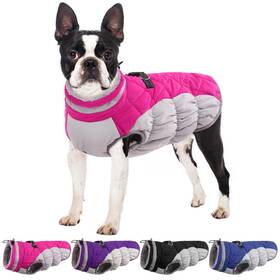 C96-126mf Ouobob Dog Jackets For Medium Dogs Coat Warm Winter Zip Up Back