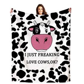 Oynbxwv 795847457420 Cow Blanket Ultra Soft Flannel Throw Cozy Lightweight Cows Gifts