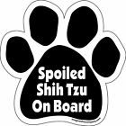 P0174 Imagine This Paw Car Magnet Spoiled Shih Tzu On Board
