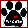 P0320 Paw Car Magnet Love My Cats By Multi 729173903207