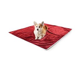 Paw Dog Blanket Waterproof Throw For Pets 60l X 50w Inches Red