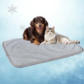 Phmat01 Pawhoo Dog Cooling Mat Reversible Cool And Warm Pet Orthopedic Pad Thick For Sum