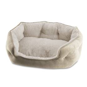 59-0-4-00079 Paws & Claws Arlee Cozy Oval Round Cuddler Pet Dog Bed - Memory Foam Chew Resistant As