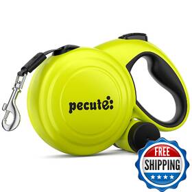 B0fljkv7kp Pecute 32ft Retractable Dog Leash With Reflective Strips One-button Control And Sturdine