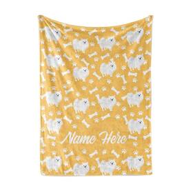 Personalized Corner 303941527767 Custom Pet Pomeranian Fleece And Sherpa Throw Blanket For Men Wo
