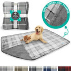 Pet-b3003ckm Petami Winter Plaid Large Dog Puppy Cat Throw Blanket Reversible