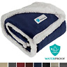 Pet-b5005wp-bl Petami Waterproof Pet Blanket Dogs Soft Sherpa Fleece 691161503976