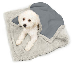 1kpbw231gytp-ln Pet Blanket Puppy Soft Sherpa Fleece Reversible Throw Bed Couch