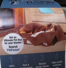 Pf-pb2b Pet Fushion Premium Blanket Medium 44 Inch X 34 Brown White Reversible Micro Plush