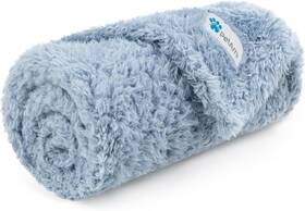 Petami 445055371393 Dog Blanket For Small Dogs Blue Fluffy Soft Puppy Sherpa Fleece