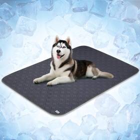 Petami Pet-b3028c-m-gy Dog Cooling Mat Waterproof Self Pad With Non-slip Backing