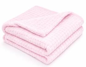 Pet-b8008wp-x Petami Sherpa Fleece Waterproof Waffle Pet Blanket 40x60 Machine Washable Pink