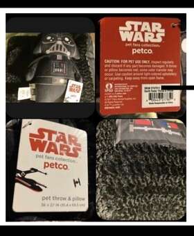 2747511 Petco Darth Vader Plush Dog Blanket Stuffed Toy Pillow Bed Gift Set New Fluffy