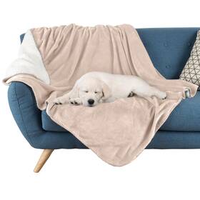 Petmaker 197315960614 Dog Blanket - 60x80in Reversible Sherpa Throw Blankets For