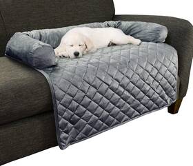 80-pet6050 Petmaker Couch Cover For Dogs - 35x35 Pet Furniture Protector With Memory Foam Neck Bo