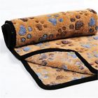 Petmuch Heart Prints Fleece Dog Blanket Mat Light Brown Pet Throw 751871144354