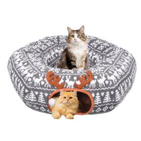 Petrendy Ct-481345 Cat Tunnel Bed Cute Tunnels For Indoor Cats With Washable Mat Hanging B