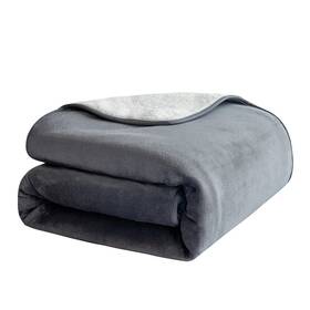 Pfimigh5060db001 Pfimigh Waterproof Dog Blanket 3-layer Flannel And Sherpa Pet Throw Reversible Prot