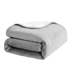 Pfimigh8090db007us Pfimigh Waterproof Dog Blanket 3-layer Flannel And Sherpa Pet Throw Reversible Prot