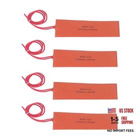 Pissentemuqif0xc4h Pissente Silicone Rubber Heating Pad Pack Of 4 Dc 12v 20w Flexible Heater Mat