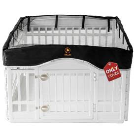 0623 Pjyucien Dog Playpen Mesh Top Cover Fits 36 Inch 4 Panels Regular Square Pla