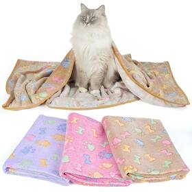 Bone-60 Pjyucien 50 Set Of 3 Cozy Dog Blankets 60 X In Great Gift Travel Ready Everyday Use