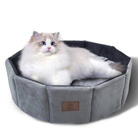 Gr-20x20 Pjyucien Cat Bed Kitten Washable Round Beds For Indoor Cats Super S