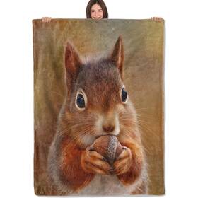 C052lh5082356bl77 Plkrl Adorable Squirrel Blanket Soft Lightweight Flannel Throw For Living R