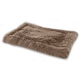 E26ebm-tpe Precious Tails Eyelash Faux Fur Bordered Cat Dog Mat - Small