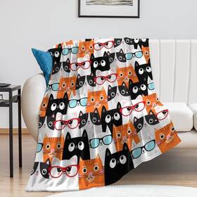 Fb142hy2sef Probiotics #olvsjyu88 Cute Cat Blanket Animals Pet Pattern Gifts For Lovers Soft Lightweight Fl