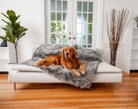 Tad1448 Pup Protector Waterproof Throw Blanket Charcoal Grey 60inch X 50inch