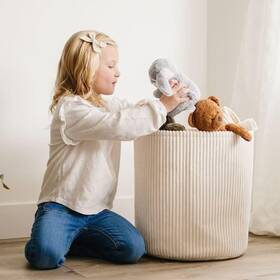 Putska 060662831379 Blanket Basket Round Storage For Toys And Blankets Clothes Stuf