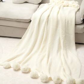 Qaobo 721545895493 Soft Knit Throw Blanket Boho For Couch Lightweight Warm Cozy