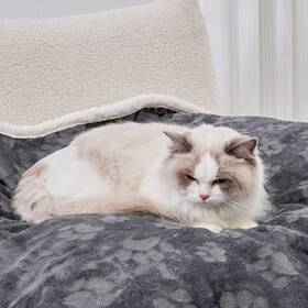 Qeils 313021758790 Pet Blankets For Cats - Waterproof Cat Blanket Washable Sherpa Fleece